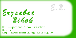 erzsebet mihok business card