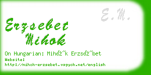 erzsebet mihok business card